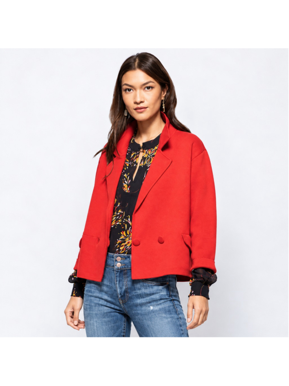Cabi Coronation Minimalist Burnt Orange Red Cotton Cardigan M NWT